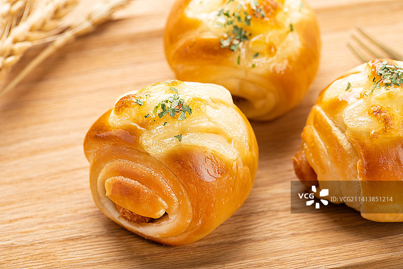 芝士肠仔面包图片素材
