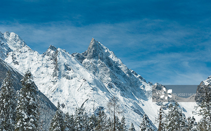 中国四川省阿坝藏族羌族自治州理县毕棚沟四姑图片素材