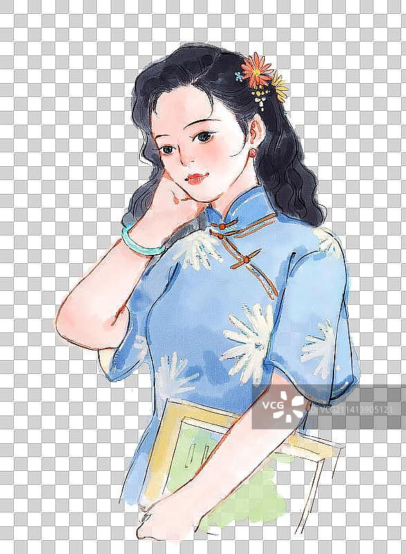 年轻女性插画4图片素材