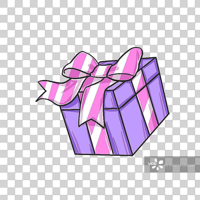 紫色礼物盒图片素材