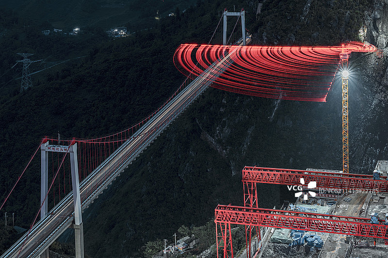 夜战纳晴高速公路图片素材