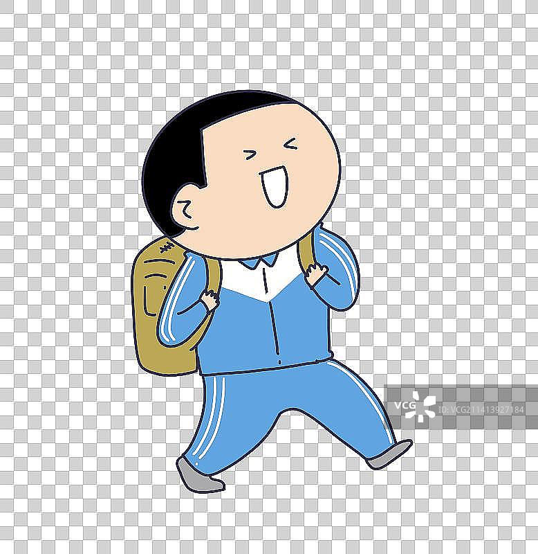 元素：上学的学生图片素材