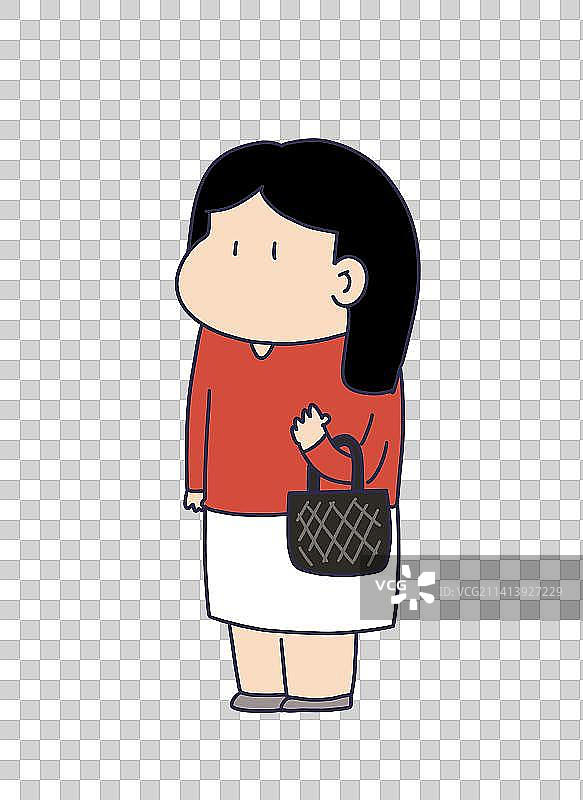 元素：购物的女性图片素材