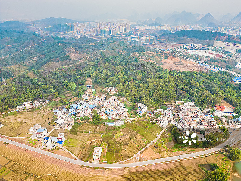 广西贺州平桂区的乡村图片素材