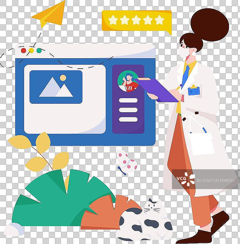 医生防疫抗疫扁平矢量概念运营插画图片素材