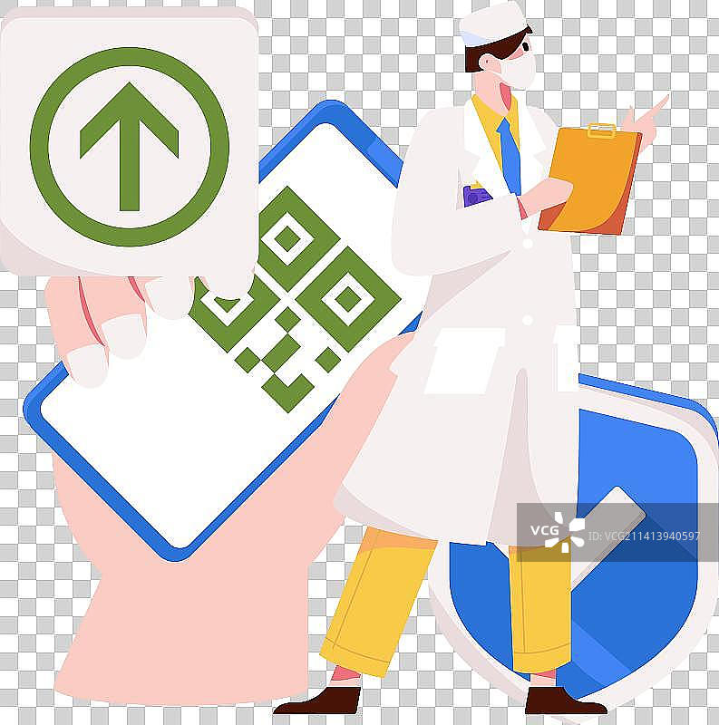 医生防疫抗疫扁平矢量概念运营插画图片素材