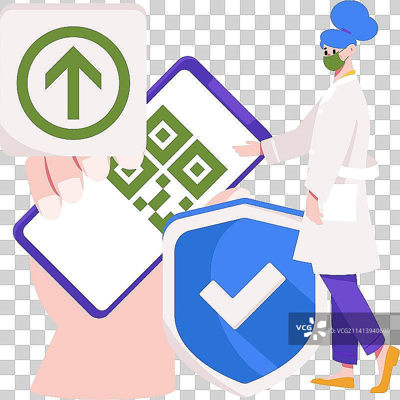 医生防疫抗疫扁平矢量概念运营插画图片素材