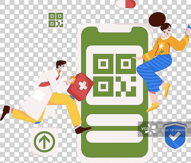 医生防疫抗疫扁平矢量概念运营插画图片素材