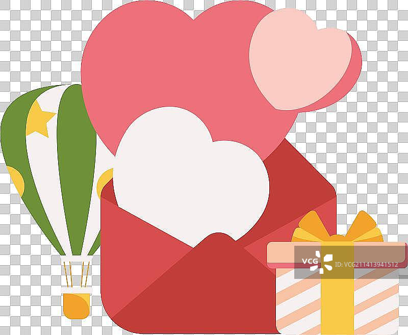 情人节快乐扁平矢量概念运营插画图片素材