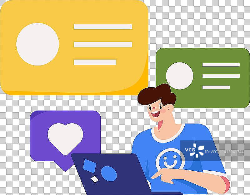 求职面试的人员扁平矢量概念运营插画图片素材