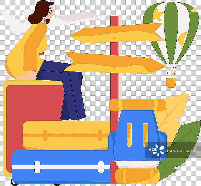 节假日旅游出行人物互联网背景矢量插画图片素材