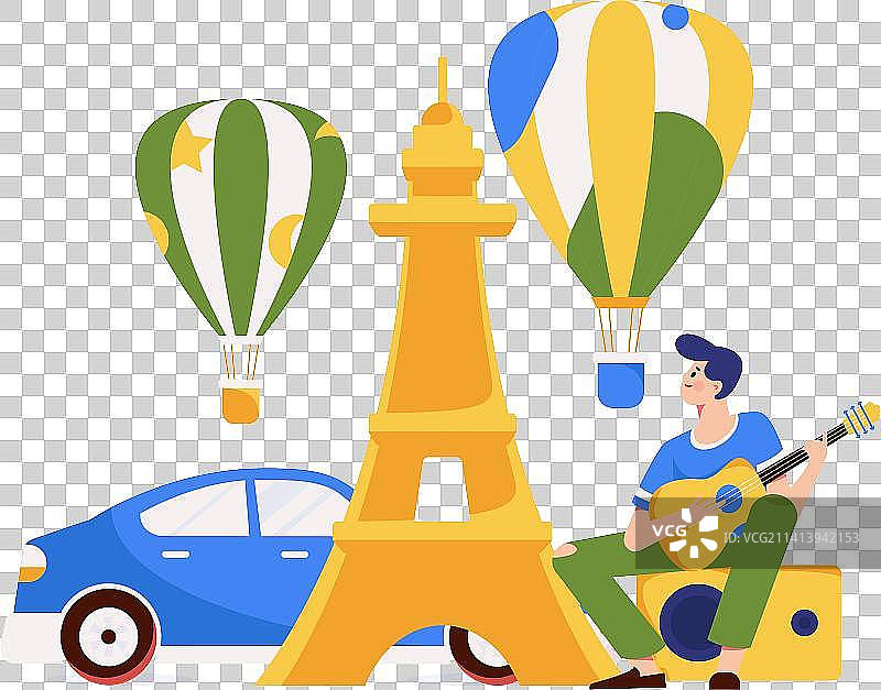 节假日旅游出行人物互联网背景矢量插画图片素材