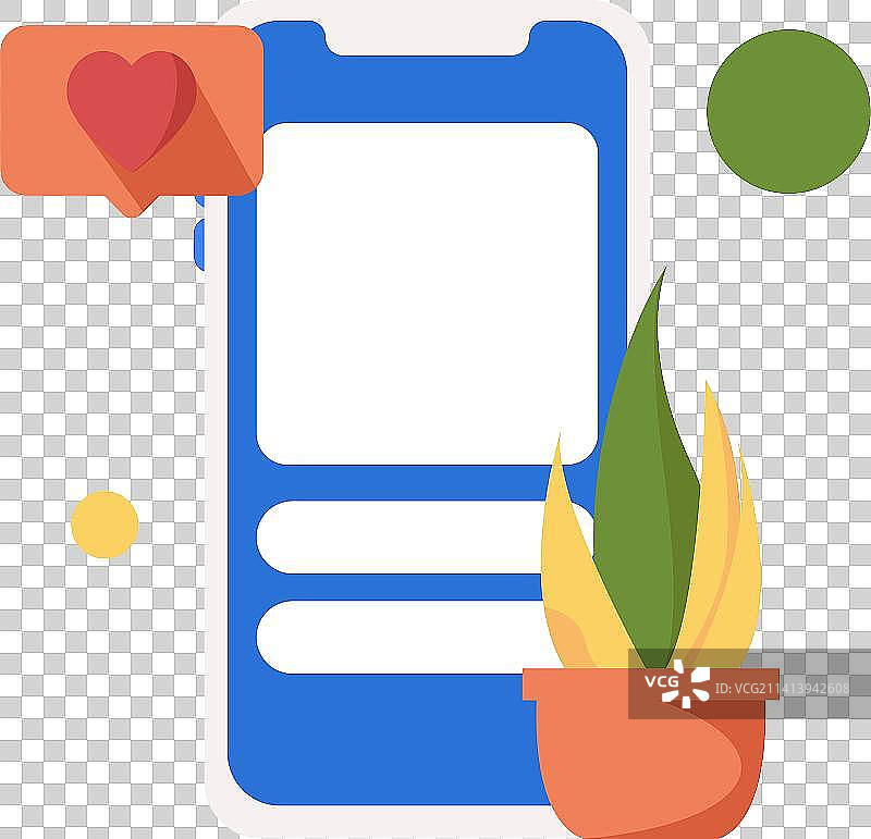 虚拟的社交概念商业扁平矢量插画图片素材