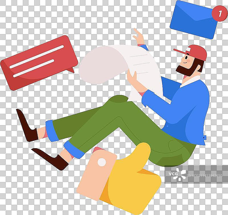 虚拟的社交概念商业扁平矢量插画图片素材