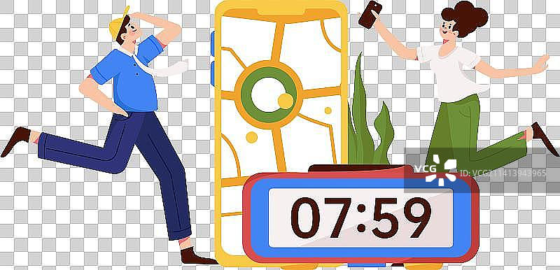 锻炼健康跑步矢量互联网运营插画图片素材