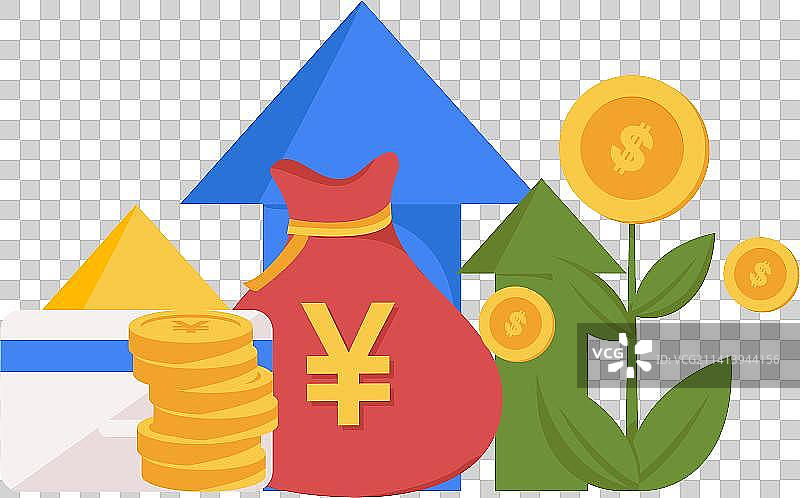 互联网金融理财投资扁平矢量概念运营插画图片素材