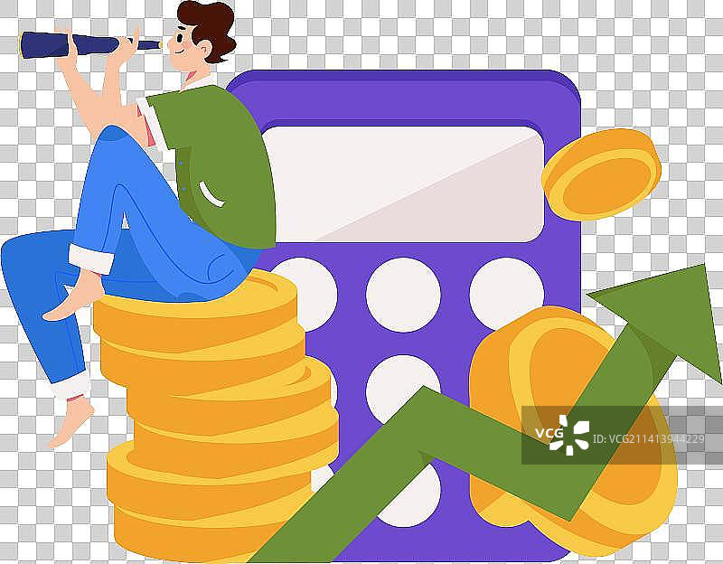 互联网金融理财投资扁平矢量概念运营插画图片素材