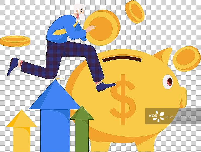 互联网金融理财投资扁平矢量概念运营插画图片素材