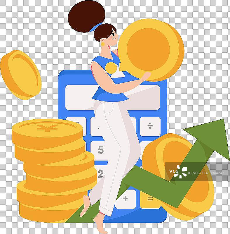 互联网金融理财投资扁平矢量概念运营插画图片素材