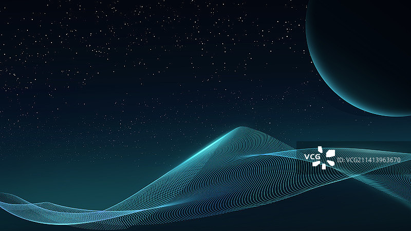 科技感未来蓝色概念抽象ppt高级背景图片素材