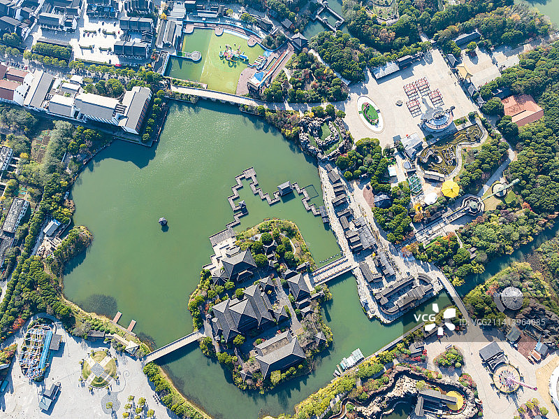 江苏省常州市春秋淹城遗址旅游区建筑风光图片素材