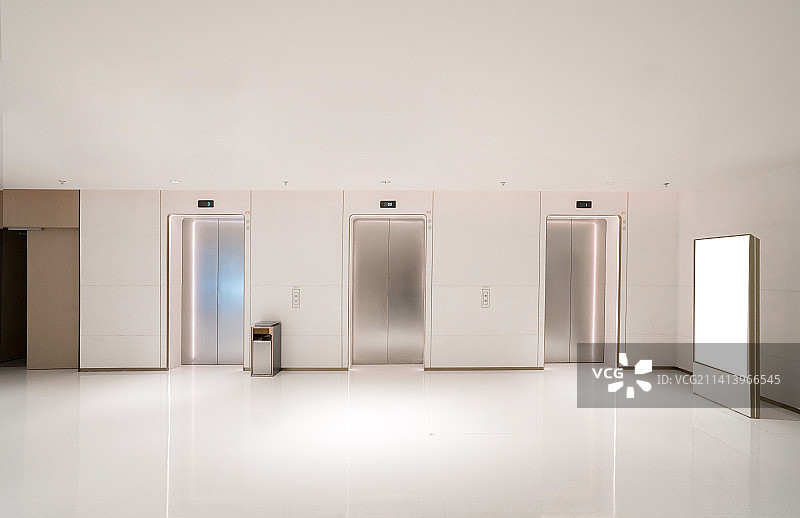 办公大楼电梯间图片素材