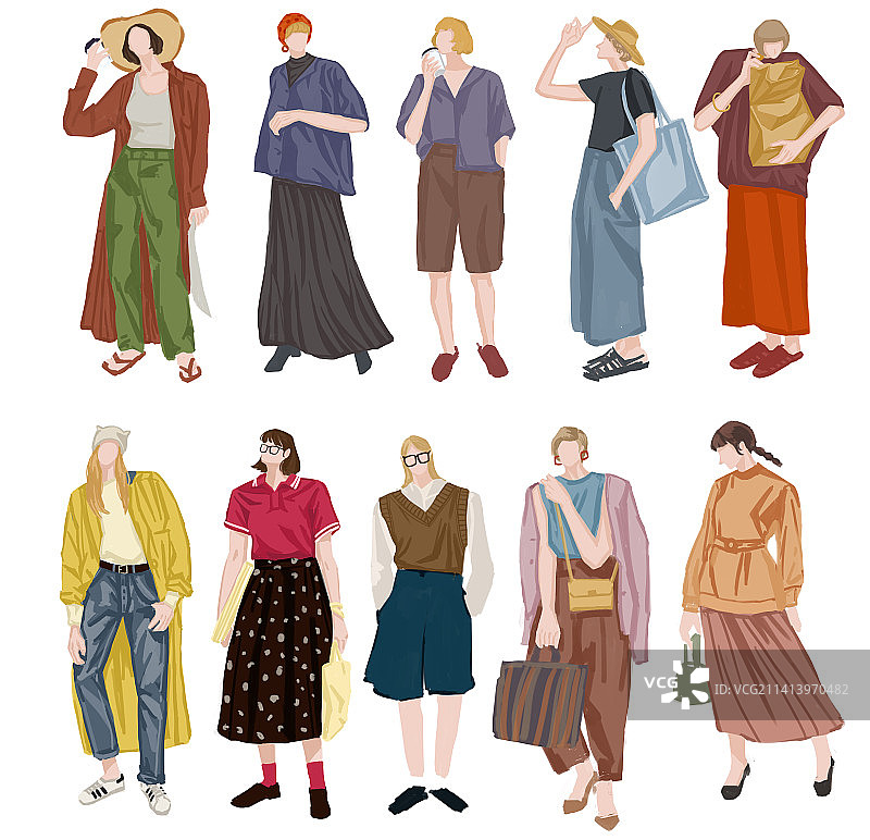 人物穿搭图片素材