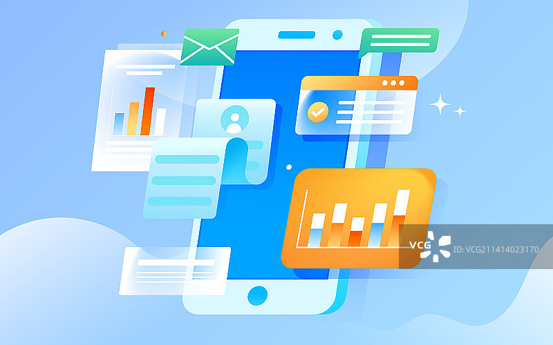 金融保险保单投资理财年度账单个税报告插画图片素材