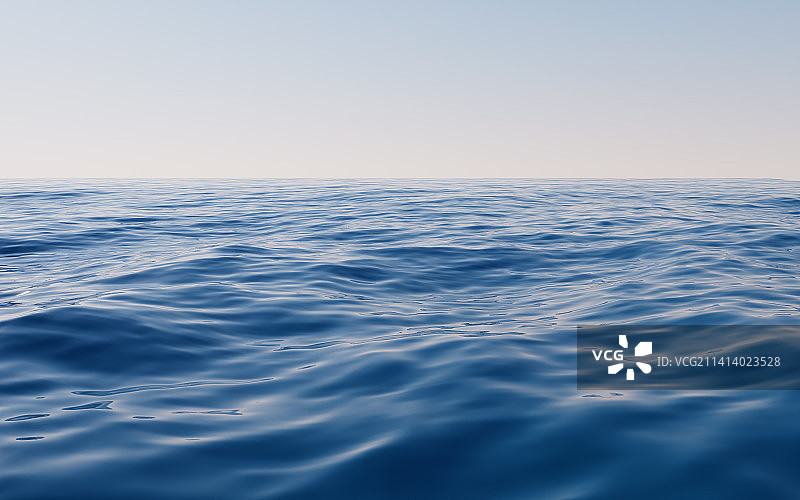 蓝色水面波纹背景3D渲染图片素材