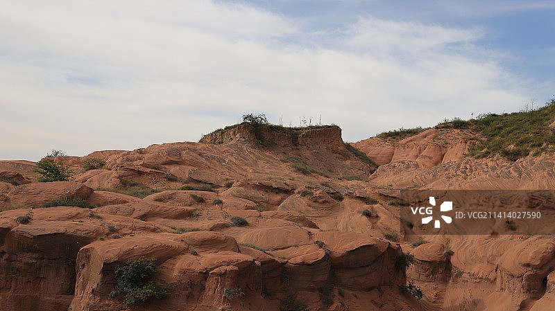 陕西榆林市波浪谷丹霞地貌图片素材