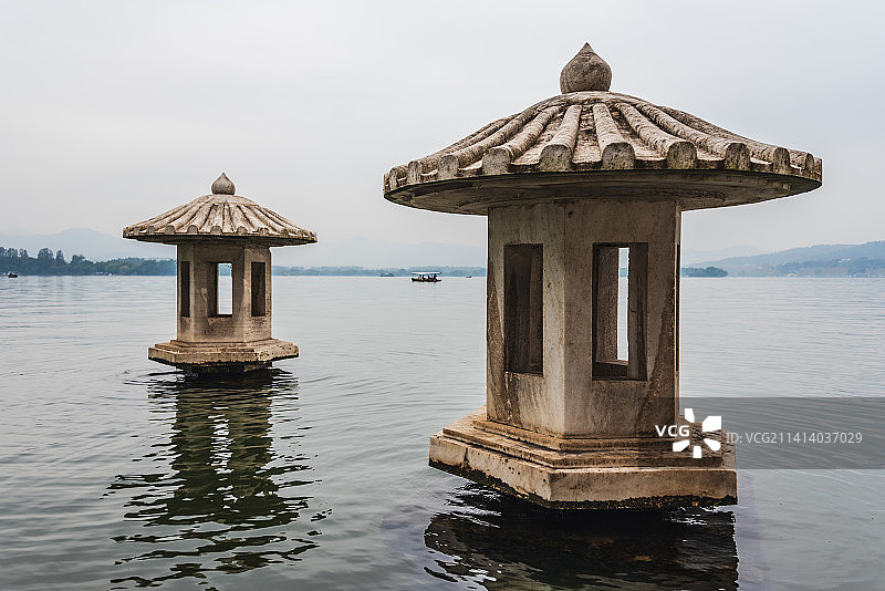 杭州西湖翠光亭石龛图片素材
