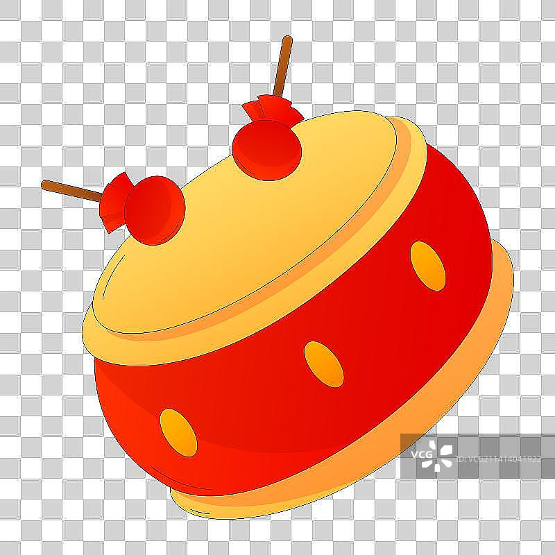 卡通中国鼓矢量插画元素图片素材