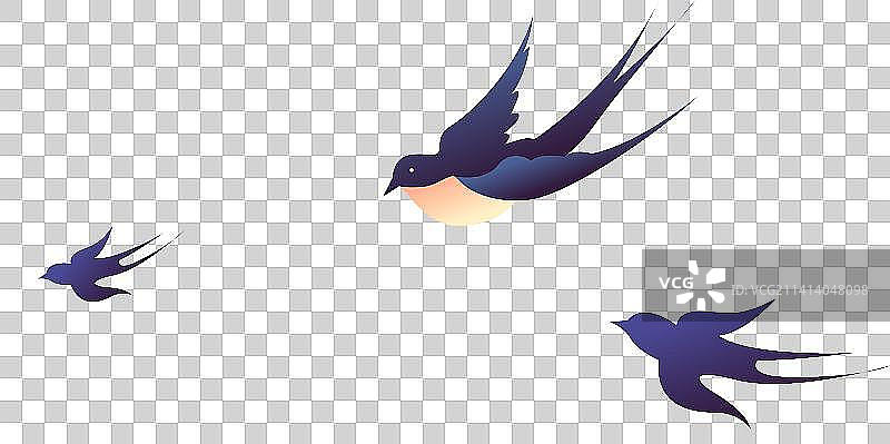 燕子插画图素图片素材