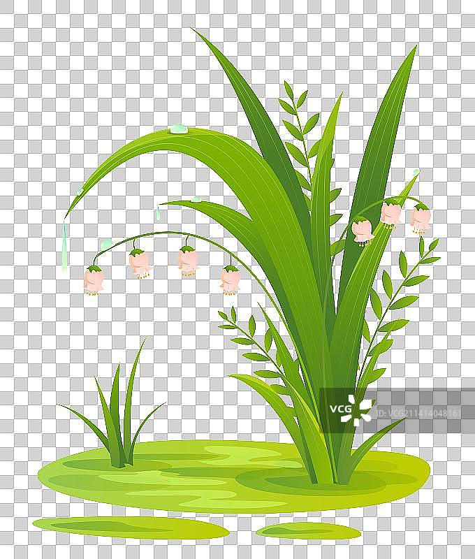 雨水植物插画图素图片素材