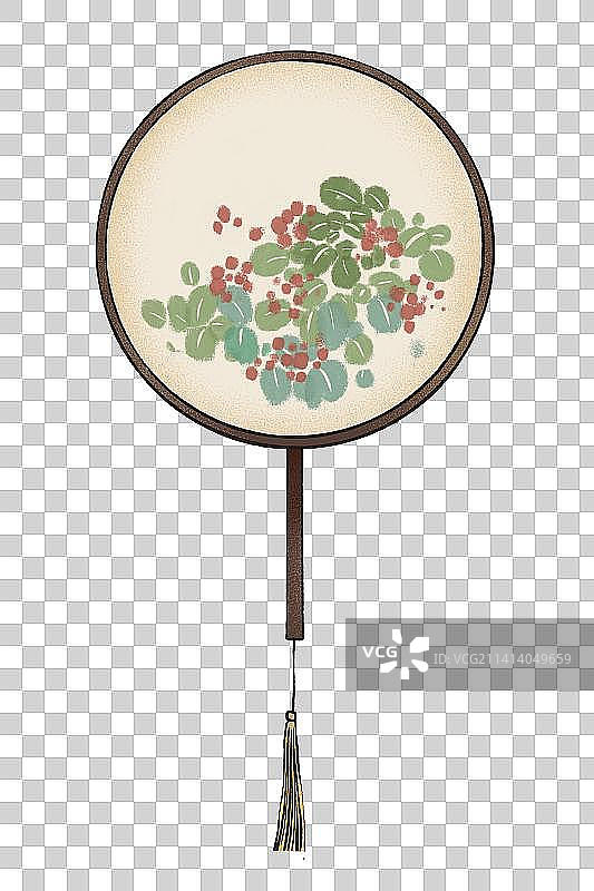古风植物团扇图片素材