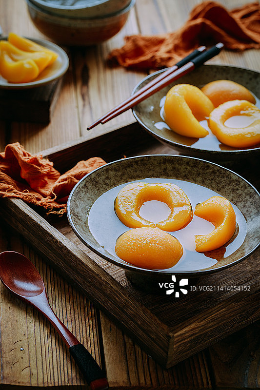 #12月打卡挑战# 黄桃罐头图片素材