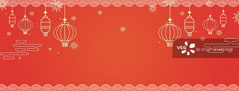 红色新年喜庆中国风背景图片素材