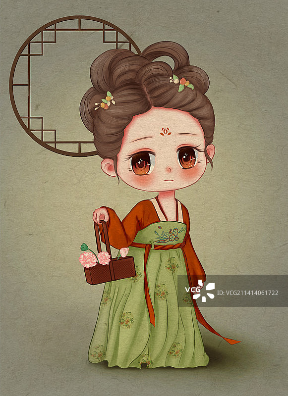 Q版古风插画图片素材