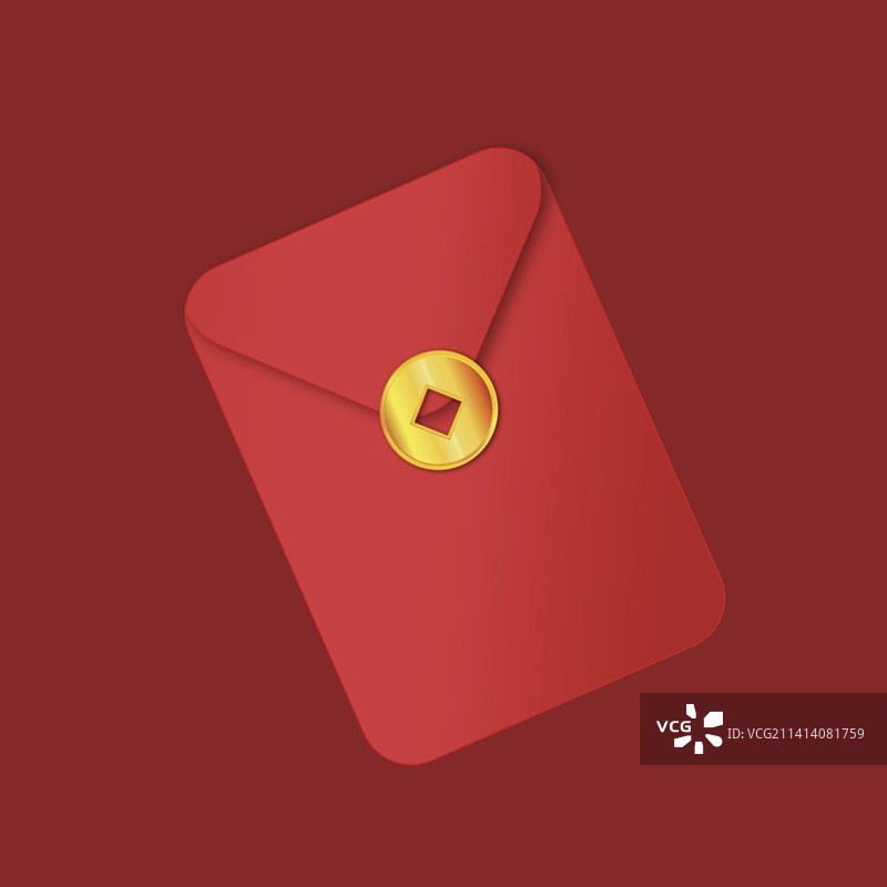 3D新年红包概念插画图片素材