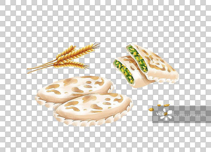 韭菜盒子插画元素图片素材