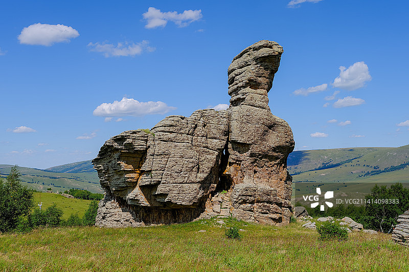 中国内蒙古赤峰克什克腾世界地质公园阿斯哈图石林草原鲲鹏图片素材
