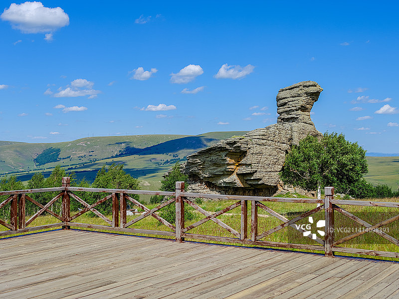 中国内蒙古赤峰克什克腾旗阿斯哈图石林草原鲲鹏石景图片素材