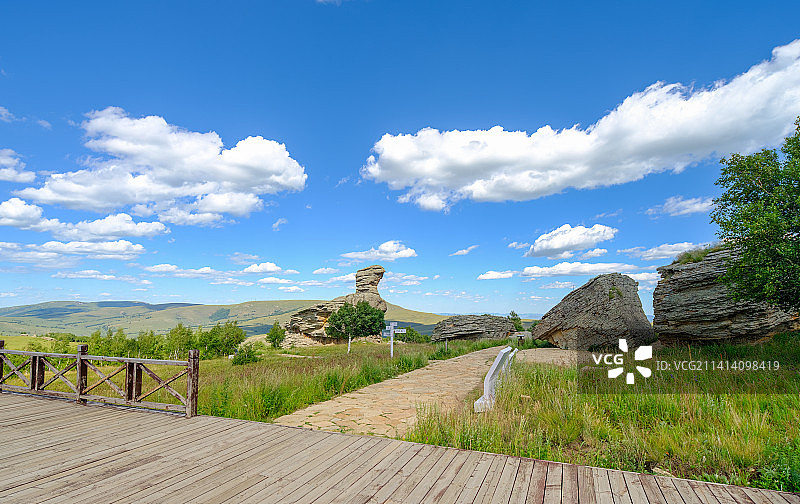 中国内蒙古赤峰克什克腾世界地质公园阿斯哈图石林草原鲲鹏景区图片素材