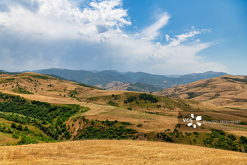 阿塞拜疆列里克的田野风光图片素材