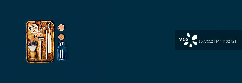 绿色背景上的零浪费配件，美国图片素材