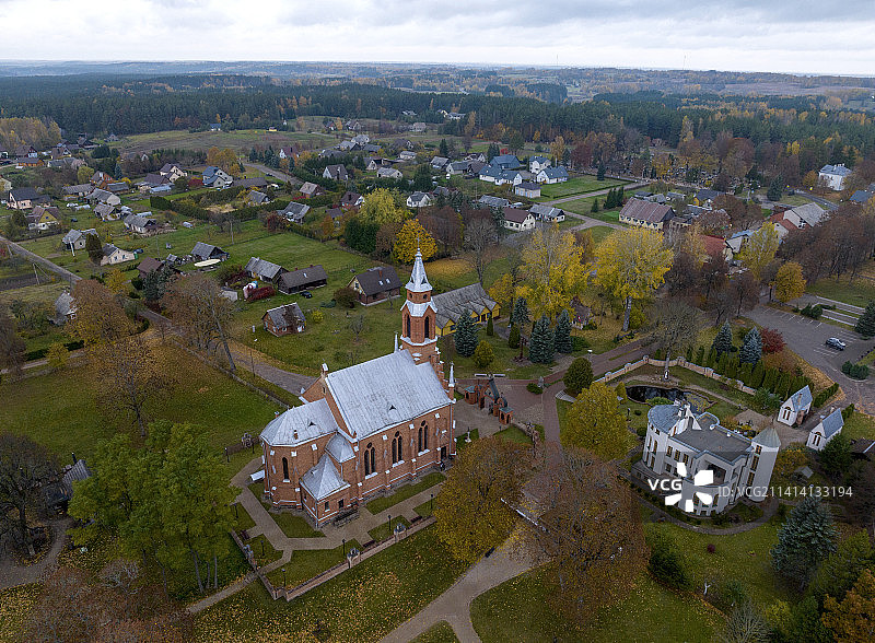 立陶宛城镇景观高角度视图图片素材
