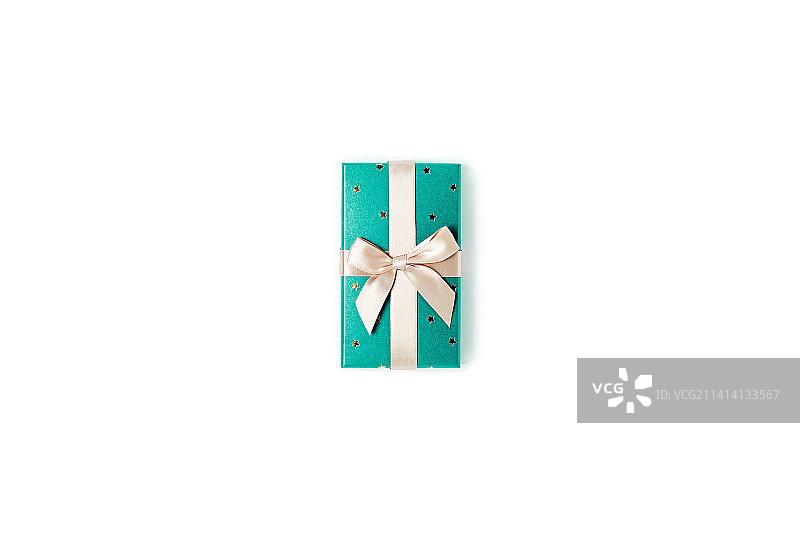 德国柏林，白色背景上的礼品盒特写图片素材
