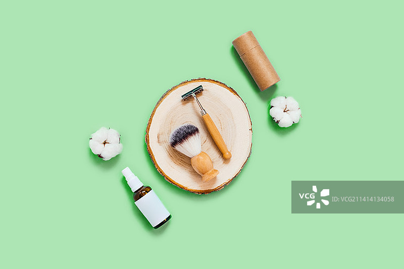 美国零浪费配件蓝色背景图片素材