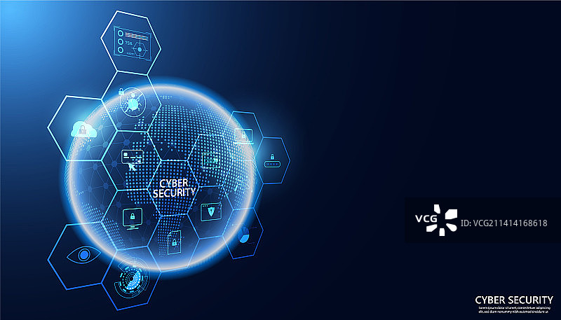 抽象世界网络安全保护概念图片素材