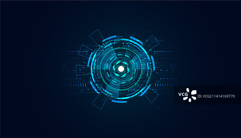 抽象科技UI未来HUD概念图片素材